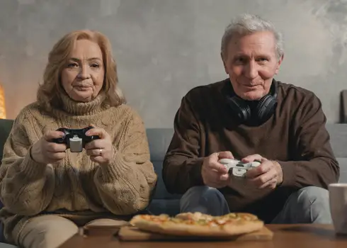 2_Older Calgary couple gaming