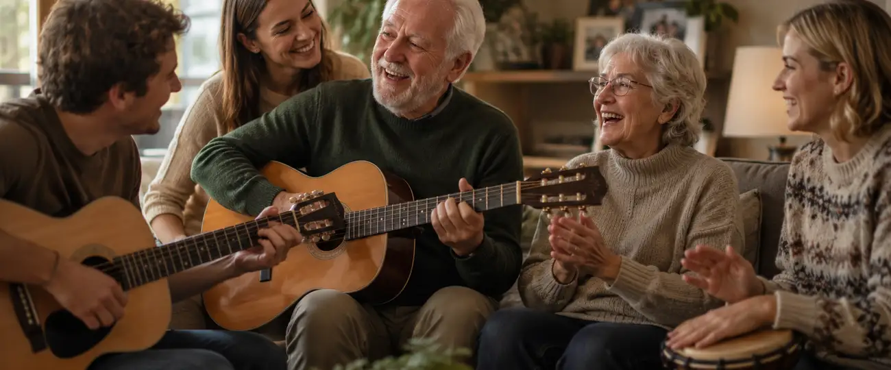 family playing instruments
