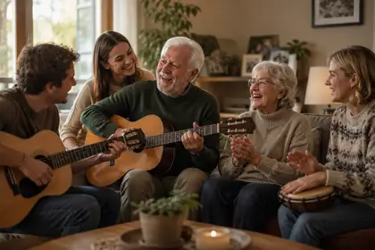 family playing instruments