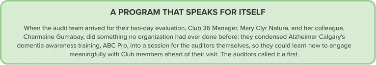 Accreditation call out