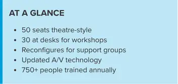 New Training Space at a glance
