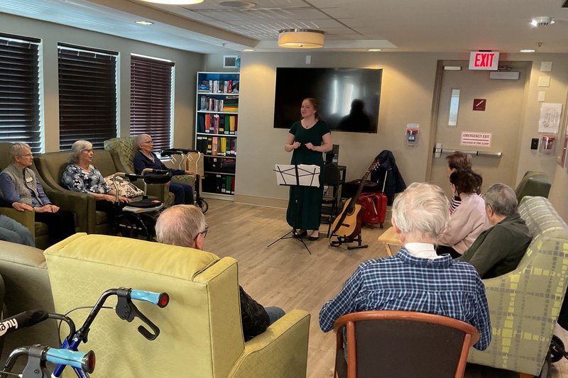 Club 36 Members listening to music