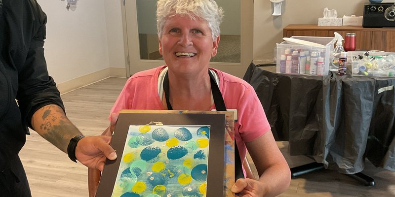 Club 36 Member Creating Art