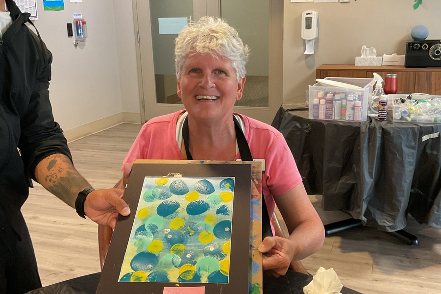 Club 36 Member Creating Art