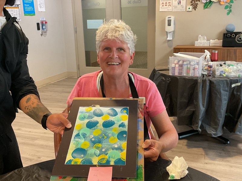 Club 36 Member Creating Art