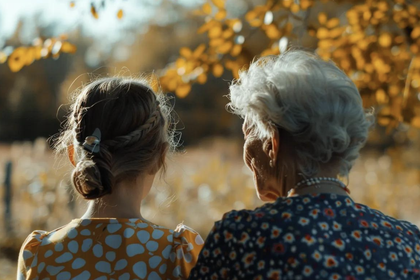 A Grandmother & Grandchild Talking