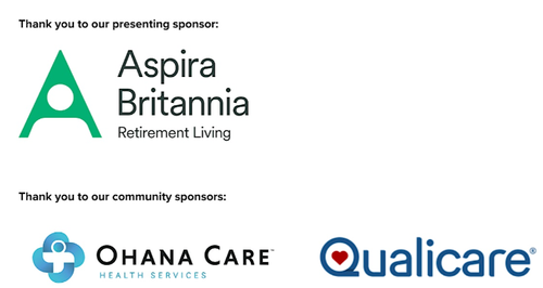 Sponsors - Aspira Britannia, Ohana Cre, Qualicare