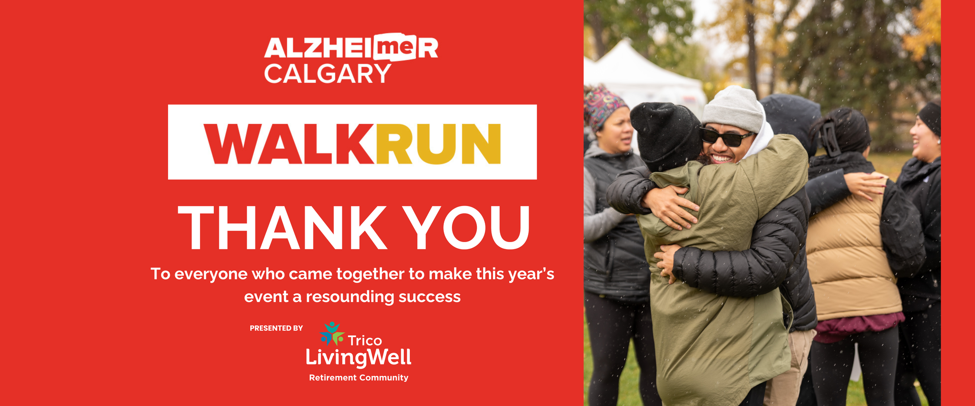 Walk and Run Thank You - post event