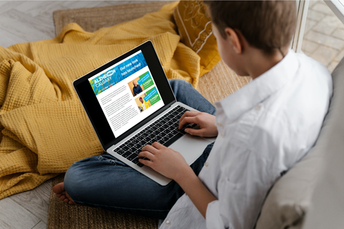 a person using a laptop