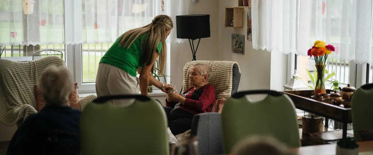 Quiet reading with elderly loved one