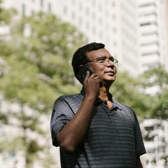 Man talking on phone